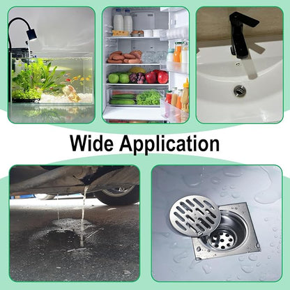 ecocstm Auto Sunroof Drain Cleaning Tool, 120 Inch Flexible Drain Brush, Sunroof Drain Cleaner with Pipe Cleaning Brush, Syringe Hose and Crevice Brush, Cleaning Tool for Drains, Sewers, Windshields