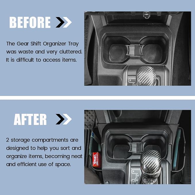 Center Console Gear Shift Storage Box Compatible with Toyota Tacoma 2023-2016 3rd Gen Interior Organizer Tray Accessories-NOT FIT Manual Transmission