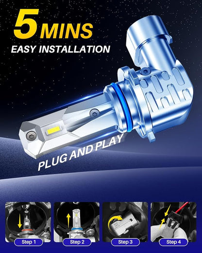 AUTOONE H10 Fog Bulb, 6 Times Brighter H10 Bulb, 3 Min Quick Install, 20 Years Lifespan, No Flicker