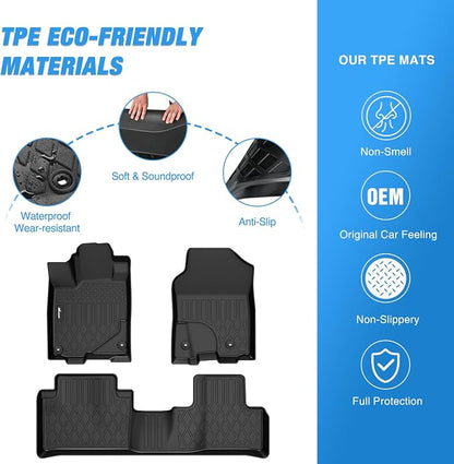 Nilight TPE Floor Mats for Acura RDX 8-Way Power Seats 2013 2014 2015 2016 2017 2018, All Weather Custom Fit Heavy Duty Floor Liners