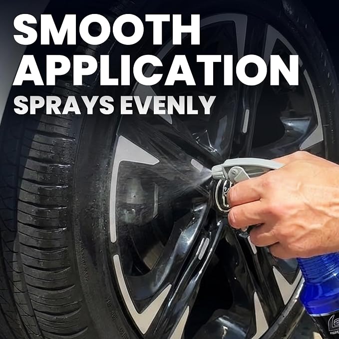 LANE'S Super Blue Tire Dressing Spray | High-Gloss Car Tire Shine Spray | No Sling, No Run, Long Lasting | Protects from Cracks & UV Rays | Non-Greasy Automotive Dressing & Cleaner | 16oz