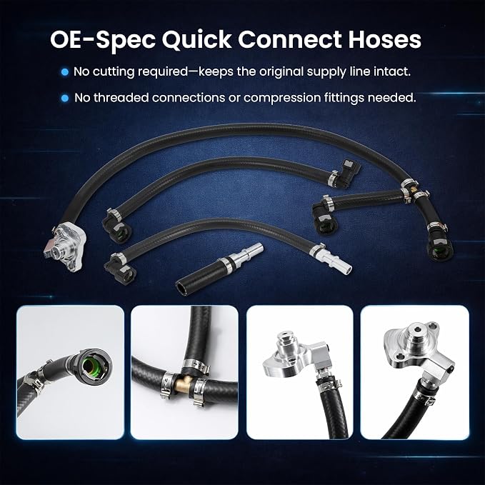 Gen2.1 CP4.2 Disaster Prevention Bypass Kit Compatible with 2011-2025 Ford 6.7L F250/F350/F450/F550 Powerstroke with Installation Instructions-Upgraded Fuel Pipe (CP4-6.7F-BP-G2.1)
