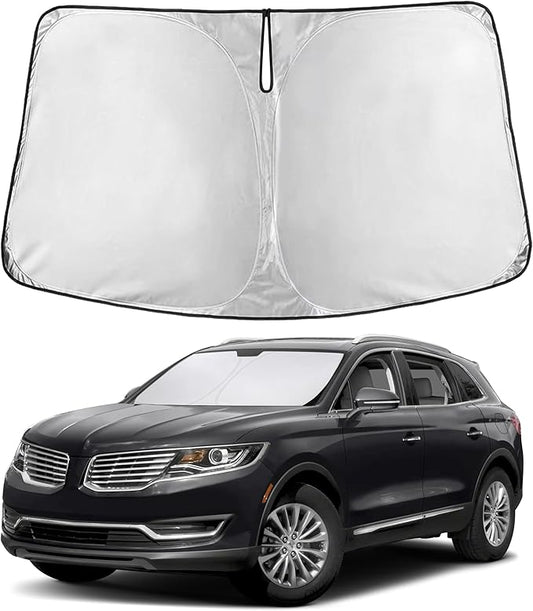 EcoNour Windshield Sunshade Compatible for Lincoln MKX/Nautilus 2016-2019 2020 2021, Sun Visor for Front Windshield & Window Sun Shade Cover, UV Heat Blocker & Protector, Car Accessories