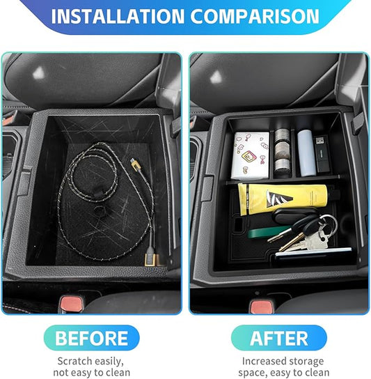 Console Organizer Fits for 2024 2025 2026 Toyota Tacoma Center Console Tray Armrest Storage Box Compatible with Tacoma Interior Accessories
