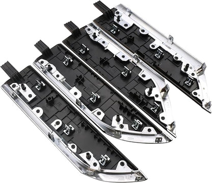 Interior Door Panel Trim Molding Kit Wood Grain Compatible with Chevrolet Chevy Silverado & GMC Sierra Crew Cab Truck Door Parts Accessories 2019 2020 2021 2022 2023 2024 Replaces 84469330