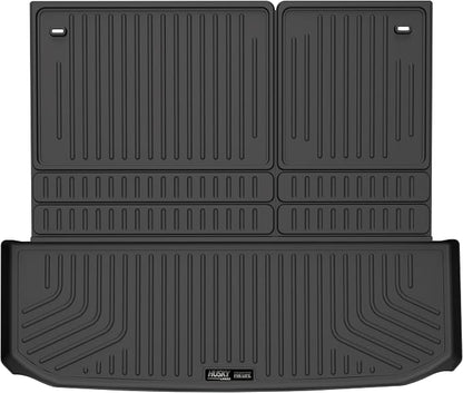 Husky Liners Weatherbeater Cargo Liner | Fits 2022-2026 Nissan Pathfinder & Infiniti QX60 (Fits to Back of 2nd Row - Folds Up & Down w/3rd Row) | Cargo, 1-pc. Black - 25701