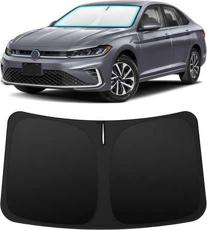 INSAUTO Custom Fit Windshield Sun Shade Accessories for Volkswagen/VW Jetta 2019-2026, Foldable Front Window Sunshade, UV & Heat Reflector, Keeps Interior Cool, Includes Storage Bag