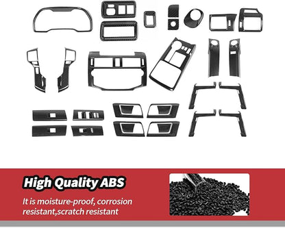 JeCar 31pcs Full Set Carbon Fiber Interior Trim Kit for 2010-2019 Toyota 4Runner Interior Accessories