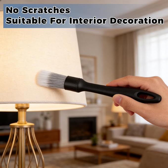 8PCS Car Detailing Brush Set,Ultra Soft Boars Hair Auto Detailing Brushes for Car Interior Exterior Cleaning,Professional Car Detail Kit with Storage Bag for Dashboard,Air Vents,Wheels