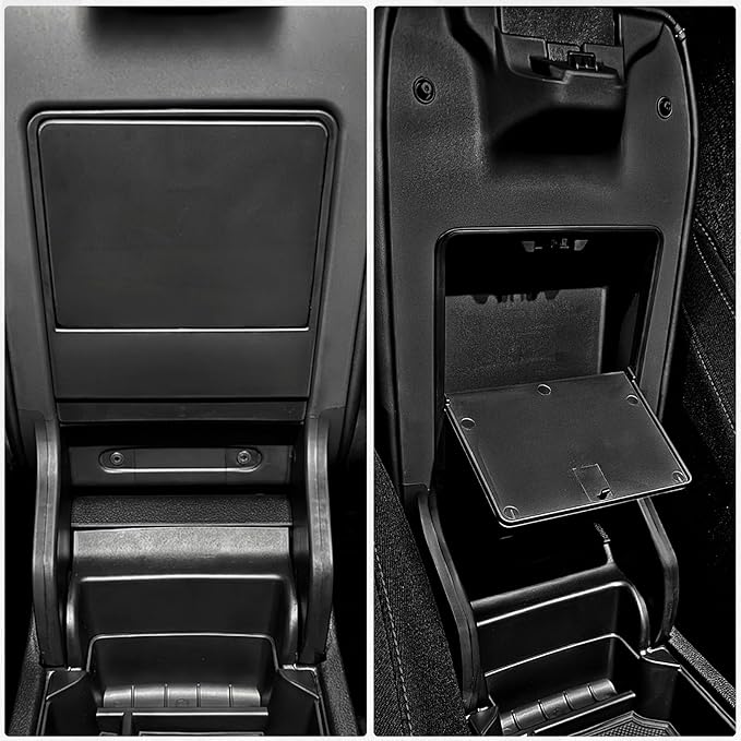 2PCS Center Console Organizer Tray for 2026 2023-2025 Honda Accord Gen 11th Accessories, Armrest Storage Box and Hidden Storage Organizer for Accord LX EX Sport EX-L Sport-L Touring Hybrid & Gas