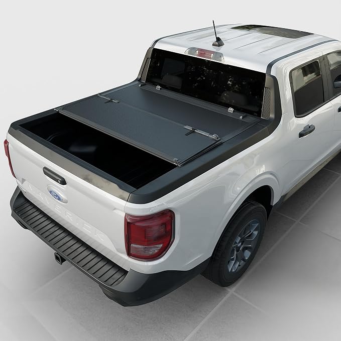 Toptiny Low Profile Hard Folding Truck Bed Tonneau Cover Fits 2022-2026 Ford Maverick 4'6" Bed (54.4")