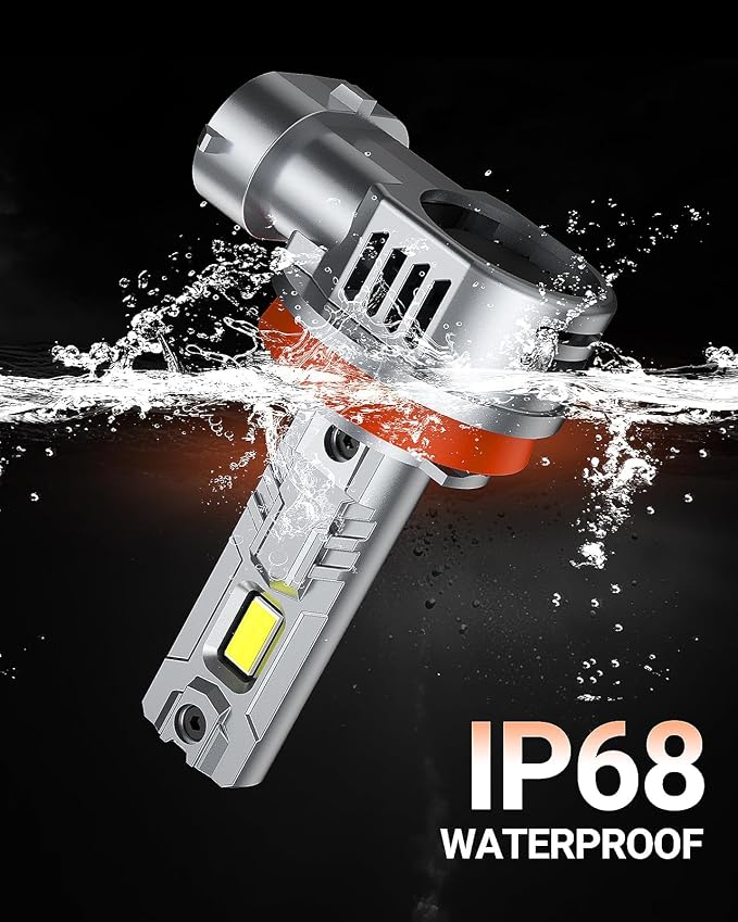 SEALIGHT H11/H8/H9/H16 LED Fog Bulbs, 70,000LM 15X Ultra Bright with 25000RPM Fan H11 Light Bulbs 1:1 Design, 6500K Cool White, CANBUS Ready, 3-Min Play-N-Plug, Pack of 2