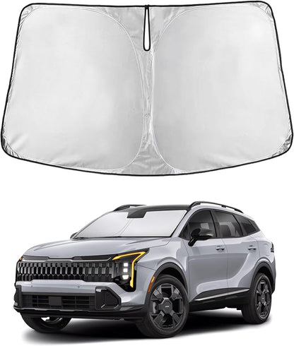 EcoNour Windshield Sunshade Compatible for Kia Sportage NQ5 2023-2024 2025 2026, Sun Visor for Front Windshield & Window Sun Shade Cover, UV Heat Blocker & Protector, Car Accessories