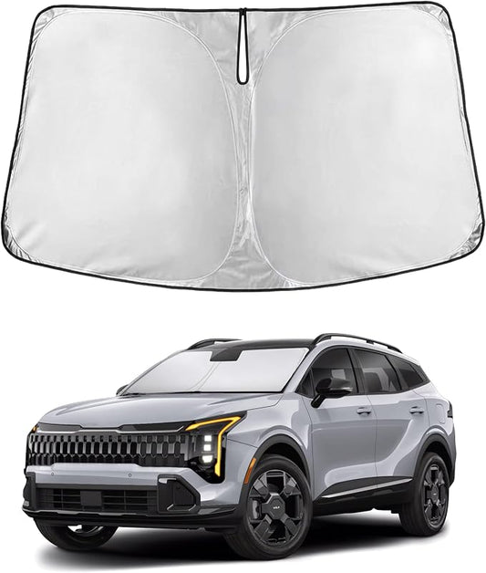 EcoNour Windshield Sunshade Compatible for Kia Sportage NQ5 2023-2024 2025 2026, Sun Visor for Front Windshield & Window Sun Shade Cover, UV Heat Blocker & Protector, Car Accessories