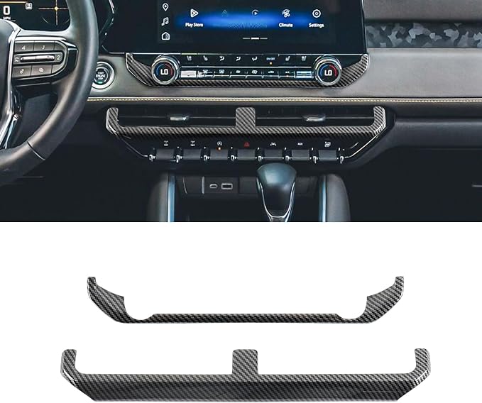 Interior Trim for Colorado Canyon 2023-2026 Carbon Fiber Gear Shift Panel with Steering Wheel Trim