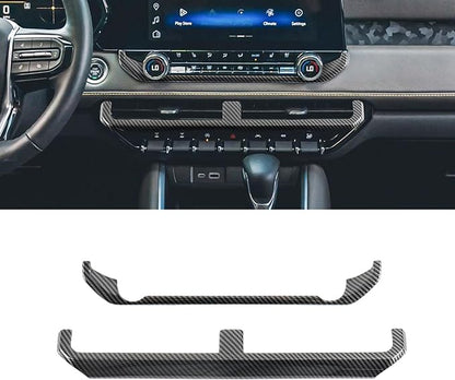 Interior Trim for Colorado Canyon 2023-2026 Carbon Fiber Gear Shift Panel with Steering Wheel Trim