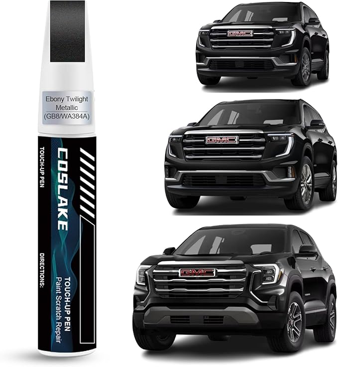 Car Touch Up Paint(Ebony Twilight Metallic(GB8/WA384A)) for GMC, Car Paint Scratch Repair Kit, Quick & Easy Solution to Repair, 2 in 1 Scratch Remover Pen with Color-Matched