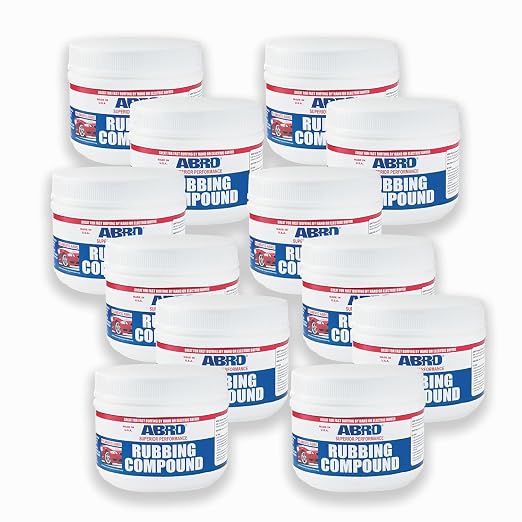 ABRO Rubbing Compound 32 oz — Heavy-Cut Car Scratch Remover & Buffing Compound for Oxidized Paint, Light Scratches, Scuffs, Swirl Marks & Auto Detailing