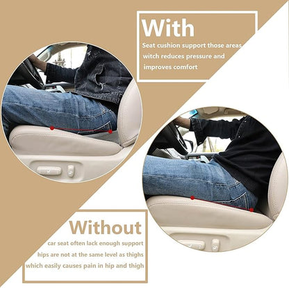 Livtribe Car Seat Cushion - Memory Foam Car Seat Pad - Sciatica & Lower Back Pain Relief - Car Seat Cushions for Driving - Road Trip Essentials for Drivers(Gray)