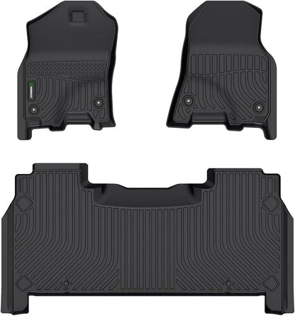 ANBINGO®Fit for Dodge Ram Floor Mats 2019-2024 Ram 1500 Crew Cab New Body with Original Storage(NOT Classic Models) All Weather Mat for Dodge TPE Car Mat Rugs for Rubber Trunk Carpet