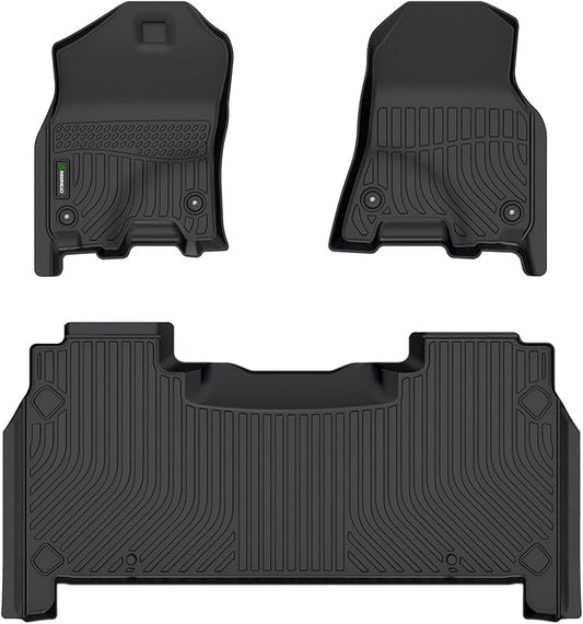 ANBINGO®Fit for Dodge Ram Floor Mats 2019-2024 Ram 1500 Crew Cab New Body with Original Storage(NOT Classic Models) All Weather Mat for Dodge TPE Car Mat Rugs for Rubber Trunk Carpet