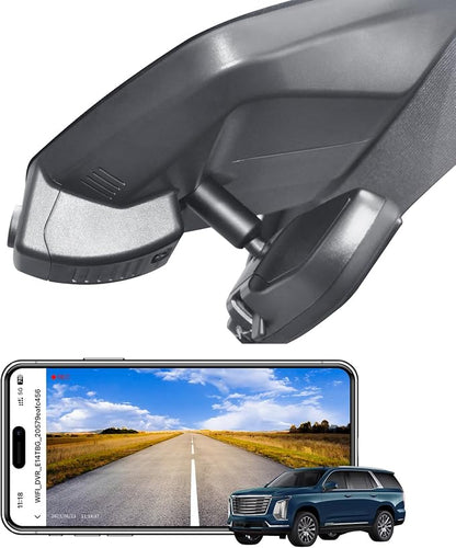 Mangoal 4K Dash Cam Custom fit for Cadillac Gen5 Escalade/Escalade ESV 2021-2026(Model A), Base Sport Premium Luxury Platinum V-Series, UHD 2160P Video, WiFi and App, GPS, 64GB Card