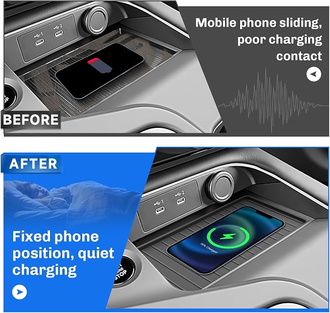 SXCY 3PCS for 2026 Nissan Sentra Console Organizer+Cupholder Insert+Wireless Charging Mat for 2026 Nissan Sentra Accessories Center Console Tray 2026 Sentra Armrest Console Organizer Tray