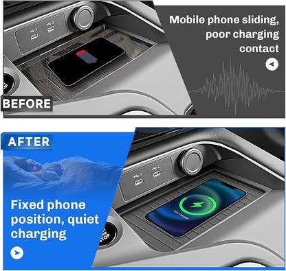 SXCY 3PCS for 2026 Nissan Sentra Console Organizer+Cupholder Insert+Wireless Charging Mat for 2026 Nissan Sentra Accessories Center Console Tray 2026 Sentra Armrest Console Organizer Tray