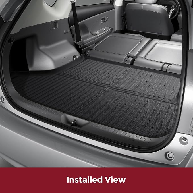 All Weather Floor Mats & Cargo Liner for Toyota Prius 2010-2015, 4 Pcs TPE Easy Clean No-Curling Custom Car Mat Automotive Accessories for 2010-2015 Toyota Prius Floor Mats Cargo Mat