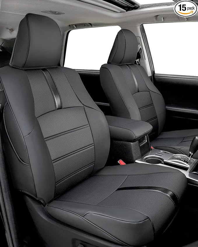 Seat Covers for Toyota 4Runner 2011-2024, (5 Seats Only) (Not Fit 7 Seats)Full Set Full Coverage Waterproof Leather Covers for 2012 2013 2014 2015 2016 2017 2018 2019 2020 2021 2022 2023 Accessories