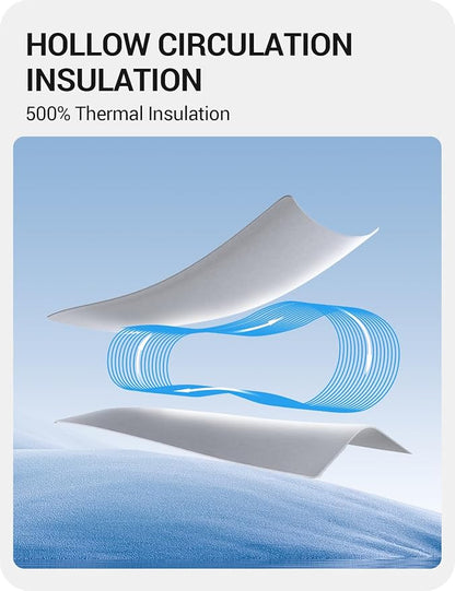 BASENOR Windshield Sunshade for 2017-2026 Tesla Model Y Juniper & Model 3 Highland, [Nano Ice Crystal] Foldable Sun Shade, UV Block Heat Insulation Interior Accessories Off-White