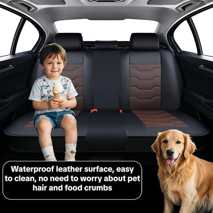 Car Seat Covers, Universal Fit for Most Vehicles, Waterproof Leather, Pet-Friendly Car Seat Covers, 5-Piece Complete Set, Protects Car Seats, Upgrades Interior, Airbag Compatible