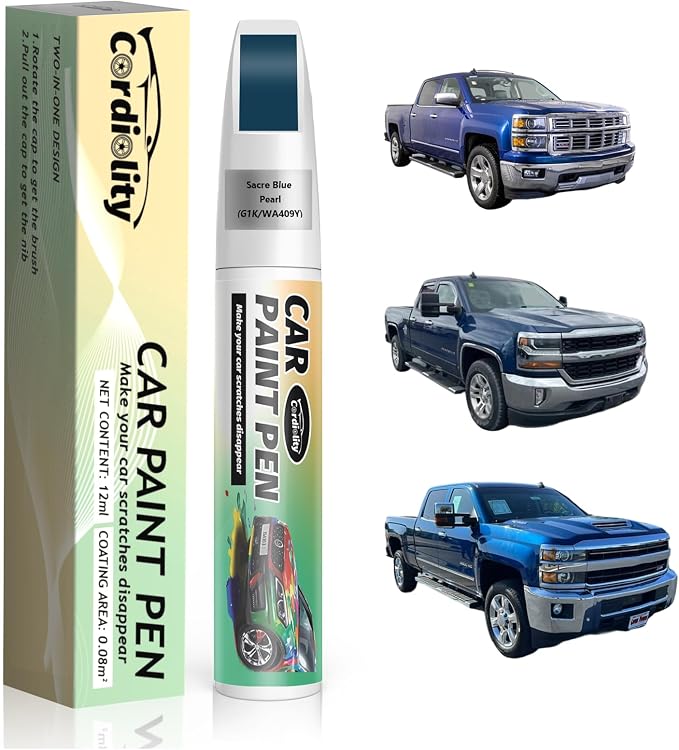 Car Touch Up Paint Sacre Blue Pearl(G1K/WA409Y) for Chevrolet, Color Accurate Car Scratch Repair Remover Pen Fix Auto Paint Chips and Nicks