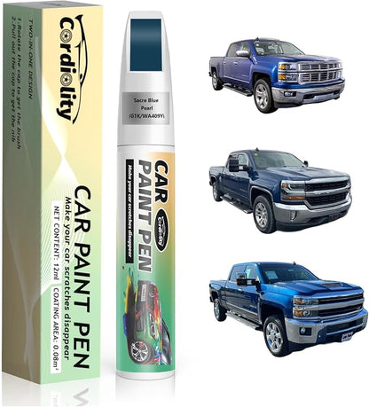 Car Touch Up Paint Sacre Blue Pearl(G1K/WA409Y) for Chevrolet, Color Accurate Car Scratch Repair Remover Pen Fix Auto Paint Chips and Nicks