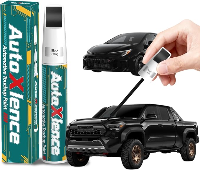 202 Black Touch Up Paint Compatible with Toyota Car Paint Pen Scratch Repair Automotive Scratch Remover Fix Exact Color Match