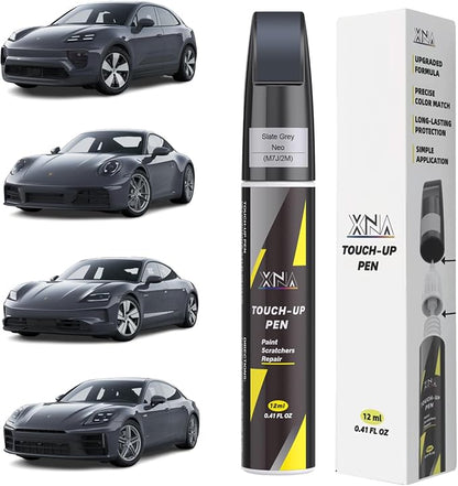 XNA Slate Grey Neo(M7J/2M) for Porsche Touch Up Paint, Car Scratch Remover for Nicks and Chips Repair, 2-In-1 Quick & Easy Fix Car Scratch Repair Kit with Exact Color-Matched