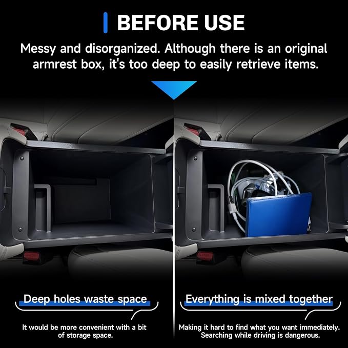 SXCY 3PCS for 2025 2026 Murano Center Console Organizer [Armrest Tray + Under Console Tray + Wireless Charging Mat] for Nissan Murano Accessories 2025 2026 Murano Accessories Console Organizer