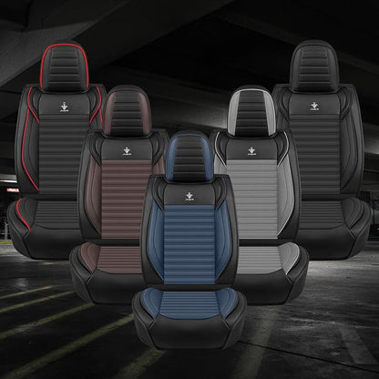Seat Covers Fit for Nissan Rogue 2015-2026, Breathable and Comfortable Leather Car Seat Cover, Standard Waterproof Cushion Cover Auto Interior Accessories (Black Blue)