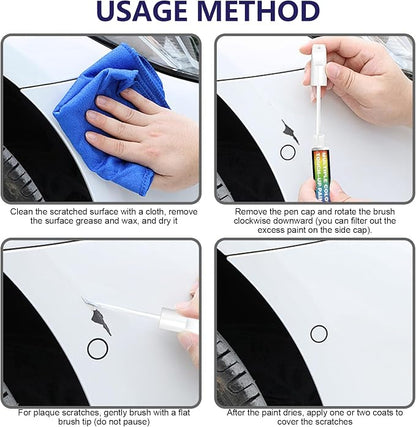 [2-PACK] Compatible with Mercedes-Benz Touch Up Paint[Brilliant Silver(744/9744)]-Exact OEM Match Equivalent,Fast Drying Mula,Eco Friendly Scratch Repair Kit Deep Scratches