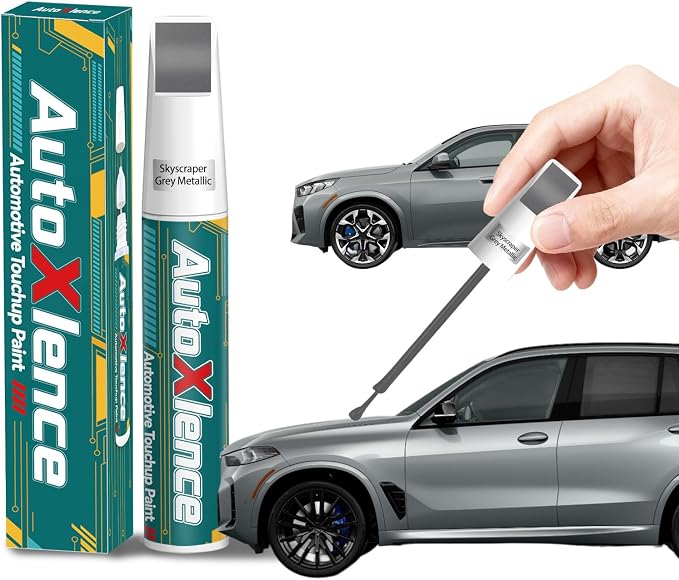 Skyscraper Grey Metallic(C4W/C54) Touch Up Paint Compatible with BMW Car Paint Pen Scratch Repair Automotive Scratch Remover Fix Exact Color Match