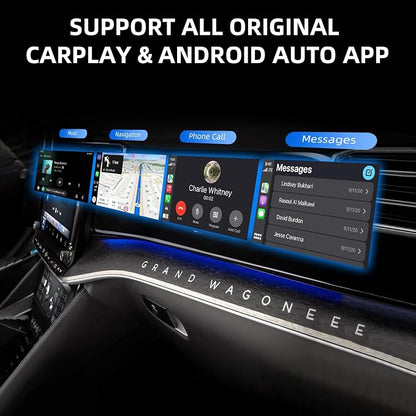 Plug and Play CarPlay Wireless Adapter for Apple iPhone Wireless Android Auto,Fast Auto Connect USB A/Type-C with 927+ Models from 2015 / iOS 10+ / Android 11+