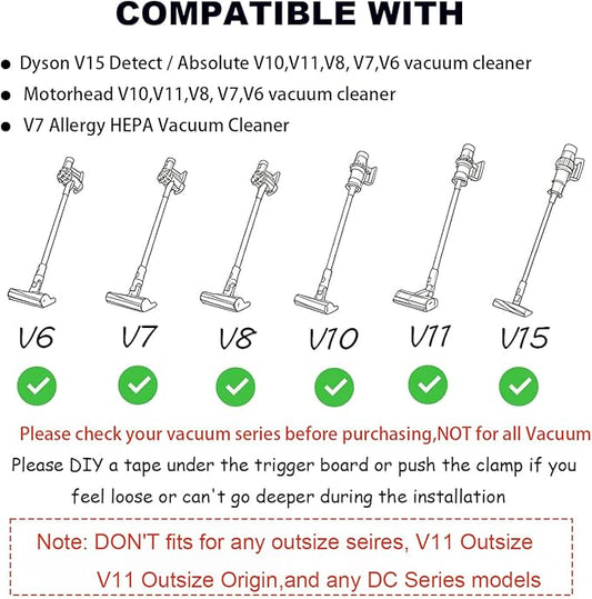REEYEAR Power Button On/Off Control Clamp Compatible with Dyson Absolute/Motorhead V6 V8 V7 V10 V11 V15 Series Vacuum Cleaner, Dyson Trigger Lock, Free Your Gripping Fingers,1 Pack