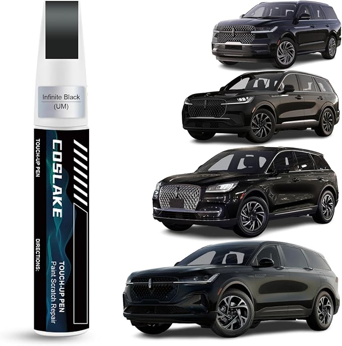 Car Touch Up Paint(Infinite Black(UM)) for LINCOLN, Car Paint Scratch Repair Kit, Quick & Easy Solution to Repair, 2 in 1 Scratch Remover Pen with 2PCS Disposable Micro Applicators