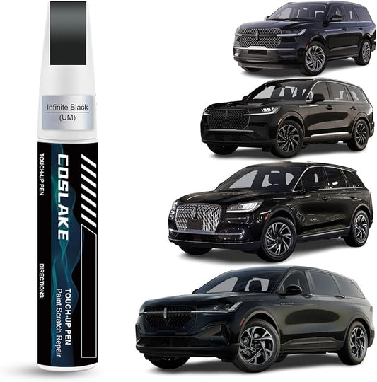 Car Touch Up Paint(Infinite Black(UM)) for LINCOLN, Car Paint Scratch Repair Kit, Quick & Easy Solution to Repair, 2 in 1 Scratch Remover Pen with 2PCS Disposable Micro Applicators