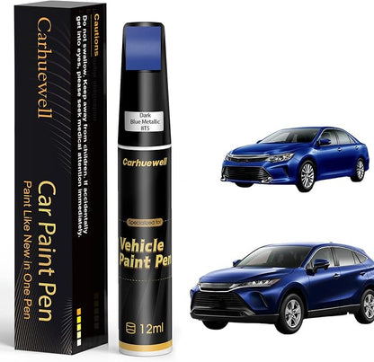 8T5 Dark Blue Metallic Touch Up Paint Compatible with Toyota, Exact Match Car Paint Pen Automotive Scratch Repair Remover Kit Quick & Easy Solution for Vehile Chips and Nicks