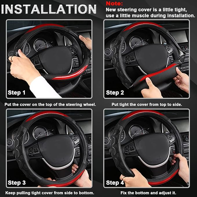 GIANT PANDA Steering Wheel Cover for Subaru Forester, Car Steering Wheel Cover for Subaru Outback and Crosstrek - Blue