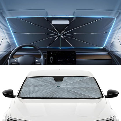 Autorder Windshield Sun Shade Umbrella for 2018-2022 Honda Accord Accessories,Upgraded Ice Crystal Material,Easy Setup Umbrella Sunshade for Car Windshield,100% Sun Blocking