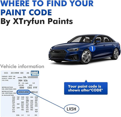 LX7W Ice Silver Touch Up Paint Compatible with Audi, DIY Car Paint Scratch Repair, Quick & Easy Fix Automotive Scratch Repair for Q5/Q7/A3/A4/A5/A6/A7/A8/S4/S5/S6/S7/S8/R8/TT/TTS