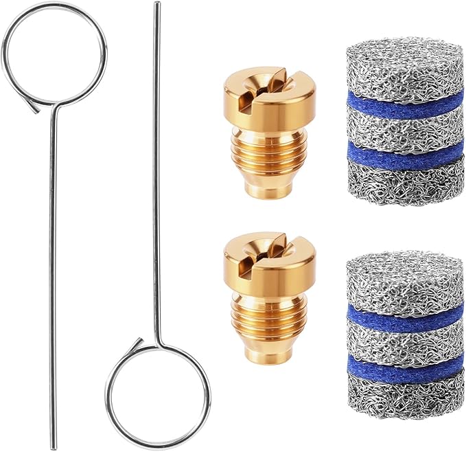 2 Sets 1.1mm Foam Cannon Orifice Kits, Stainless Steel Premium 0.04in Cannon Orifice Nozzles and Maker Meshes Kit Practical Replacement Part Accessories for Car Wash Snow Foam Lance (5 Layer)