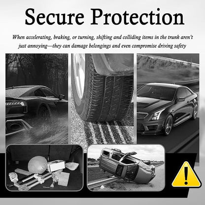 Upgrade Cargo Net for SUV with 4 Hooks,Stretchy 32x23 to 63x47 Elastic Trunk Net for SUV,Essential Automotive Cargo Nets as Trunk Organizer for Securely Fastening Items